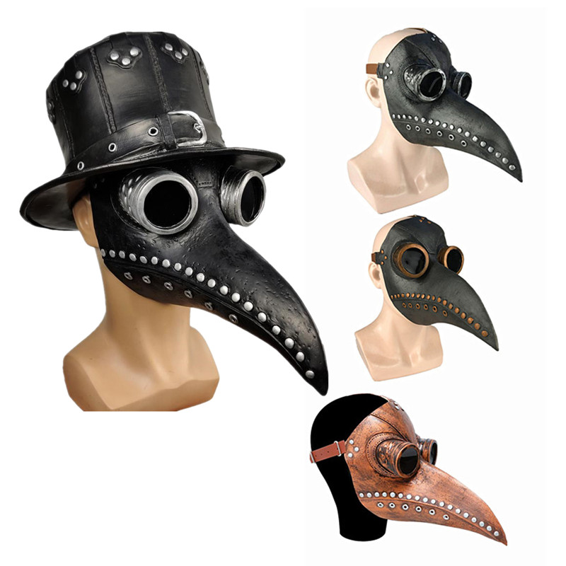 Disposable Surgical Mask - Halloweenowa czarna gumowa maska lekarza z