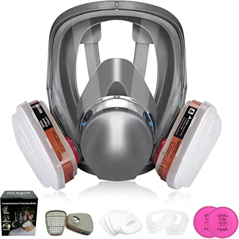 Dust Mask Construction - Maska przeciwmgielna 6800, farba przemysłowa, spray,